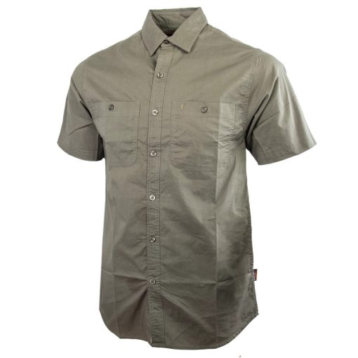 Wildebees Férfi rövid ujjú ing Oliv WBM822