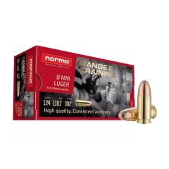 Norma 9mm Luger 8g FMJ 124gr
