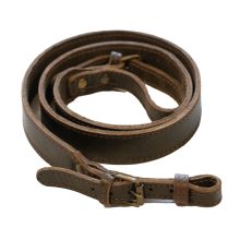 Nobil bőr fegyverszíj vékony barna, szűrke