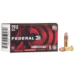   Federal 22LR Copper Plated RN Federal American Eagle 45gr subsonic suppressor
